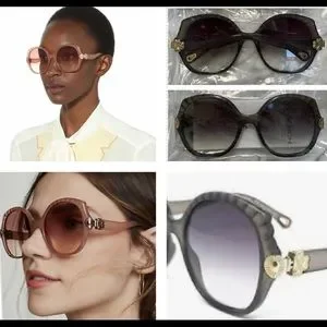 Chloe | Accessories | Chloe Scalloped Grey Transparent  display picture 1
